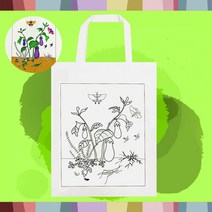 초충도 전통 민화 광목천 캔버스 에코백 도안 단품