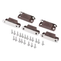 5Pcs 플라스틱금속 마그네틱 캐치 캐비닛 마그네틱 캐치 잠금 래치 도어 셔터 스토퍼 댐퍼 가구 하드웨어 2, 02 Brown