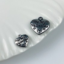 [DP1-078] 써지컬스틸 부자재 valentine 하트 펜던트 팔찌 목걸이만들기 귀걸이 참 악세사리 DIY 재료