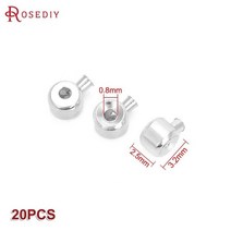 주얼리DIY세트 주얼리메이커 고급케이스 볼 3.3MM 18K 골드 컬러 황동 클립 스테이션 걸쇠 스냅 쥬얼리 제작 용품 Diy 액세서리 20 개