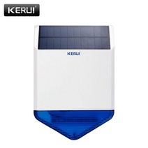 경보기 문열림센서 동작감지기 도어알림 KERU WiFi GSM 홈 보안 경보 시스템 Smart Tuya App Control 1.7 인치 컬러 스크린 태양열 무선 사이렌 적외선, 협동사, SJ1 솔러 사이렌