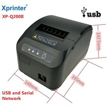 우드락 폼보드 열선 커팅기고품질 원래 자동 절단기 0mm XP-Q200II 열 영수증 인쇄 기계 부엌 또는 대중 음, 01 USB and Serial_02 미국 플러그