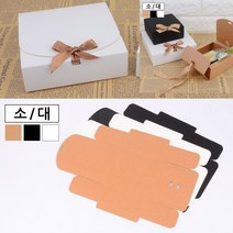 접이식 납작사각 무지 선물상자 소 - 브라운 비닐쇼핑백제작 선물포장 종이쇼핑백제작 포장가방 투명케이스 답, 대 - 화이트