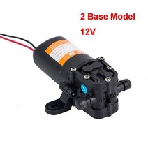 펌프 산업용 dc 12v 70psi 3.5lmin 농업용 전기 워터 블랙 마이크로 고압 다이어프램 물 분무기 세차 12 v, 2 베이스 12v