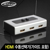 HS21 HDMI 2대1 수동선택기(벽걸이형가이드 포함)분배기 선택기 스위치 스위처 영상가전 산업용 네트워크용품 영상출력기기, 본상품