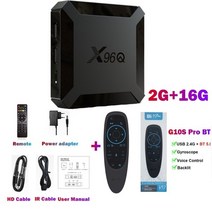 스마트 TV 박스 와이파이 구글 플레이어 셋톱 박스 안드로이드 10 올위너 H313 쿼드 코어 4K 60fps X96 1GB 8GB X96Q 2GB 16GB, 27.영국 플러그  2G 16G G10S Pro BT