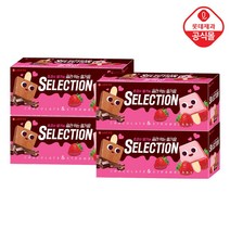 [롯데제과] 셀렉션 500ML 4개(초코딸기/바닐라호두/초코), 초코&딸기*4개