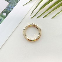 헤세드 NEW) 플랫 원형 오픈키오링 오픈형 키링 (내경25mm), 골드