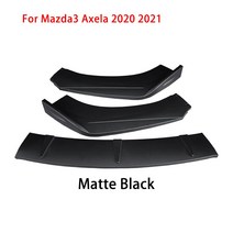 앞범퍼 스플리터 립 디퓨저 스포일러 가드 커버 트림 튜닝 액세서리 바디 키트 마쓰다 3 세단 악셀라 2020, 01 Matte Black