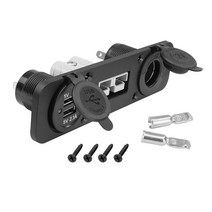 AFBEST 캐러밴 트럭 캠핑카 보트 용 플러시 마운트 50 amp 앤더슨 플러그 더블 USB 충전기 소켓 패널, 1개