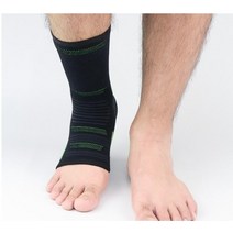족저근막염보조기 실리콘 패딩이있는 1pc 압축 스포츠 발목 중괄호 뒤꿈치 발목 지원 슬리브 농구 축구 발목 보호대 보호, 1개, No Gel Pad Green, M