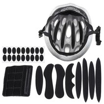 자전거 스쿠터 헬멧 내부 교체용 스펀지세트 안전장구, 블랙