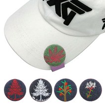 겨울단추 골프볼마크 & 골프티꽂이 퍼터키퍼 티걸이 볼마커 ( PXG 에이밍 카카오 마커그룹 황금돼지 마크앤로나 선물용품 ), 눈꽃나무, 선택없음