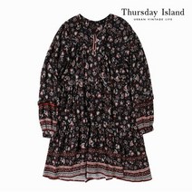 써스데이아일랜드 여성 보더배색 블라우스 T208MBL231W