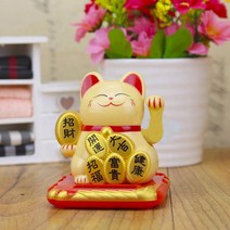 1Pcs 생일 선물 체크 아웃 카운터 장식 일본어/중국 스타일 부 떨고 손 럭키 고양이 흔들며 Oranment, 02 Chinese yellow