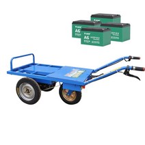 전기수레 세발 농업용 전동 트롤리, 일반 휠 + 드럼 브레이크 + 배터리