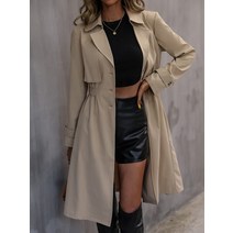 l2023신상l SHEIN Frenchy 탄력 허리띠 트렌치코트 217998