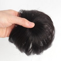 자연스러운 숯 보충 남성 가발 정수리 볼륨 부분가발 입문용, 블랙