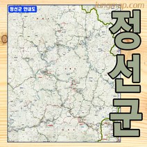 정선군전도 (소-중-대 선택가능) 강원도 정선지도, 대형150x210족자형