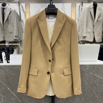 리버클래시 21S/S 베이지 린넨 터치 피크드라펠 레귤러핏 셋업 자켓 (LHS 26623)
