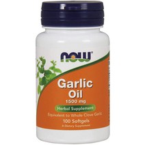 NOW Supplements 마늘 오일 1500 mg 전체 정향 마늘과 동일한 1회 제공량 100 소프트젤, 1개