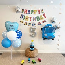 [두돌생일상] (파티셔스) 타요 생일파티 풍선 세트 캐릭터 500일 세돌 두돌 네돌 생일상, 8, 미포함