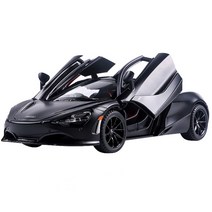 1:24 맥라렌 다이캐스트 720S 전시 합금 모형 미니어쳐 슈퍼카 스포츠카, 블랙 맥라렌 1대24