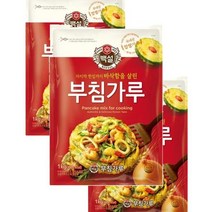 CJ 백설 부침가루 오징어튀김 정구지 지짐이 호박전 분식 1kg 3개 1세트, 2세트