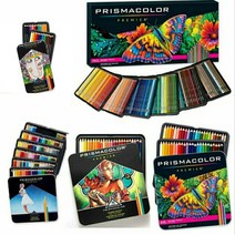 Prisma 프리즈마 색연필 케이스 세트 72색 고급 전문가용 컬러링 컬러 펜슬, 천둥 말 48 색 철 상자