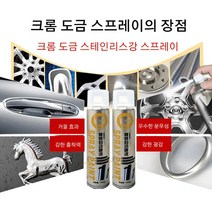 크롬 도금 스테인리스강 리뉴얼 스프레이 자동차휠도색크롬 크롬도금스프레이내열, 350ML*3