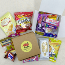 주주나라 학교 행사 시험 응원 단체간식 어린이집 유치원 생일답례품 구디백 상자포장 간식선물세트, 1개, 갈색상자