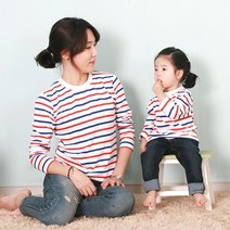 코코바닐라 긴팔 스트라이프 가족티