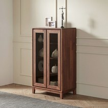 멀바우 원목 4단 그릇 장식 수납장, 없음