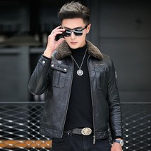 남자 남성 가죽 라이더 트러커 자켓 점퍼 남성용 천연 다운 재킷 양모 칼라 트렌드 오토바이 의류 오일 왁스 양가죽 코트 겨울