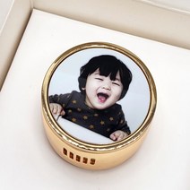 포토 메탈 차량용방향제 사진 송풍구 주문제작 커스텀, 클린코튼, 블랙, 1개