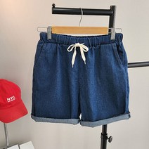 (스카이코코) 허리 밴딩 5부 청반바지