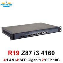 네트워크 방화벽 partaker r19 1u 랙마운트 라우터 인텔 코어가 있는 1u 4