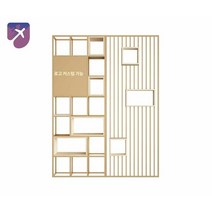 선반 진열 호텔 파티션 공간분리 가벽 렉 철제 카페, 골드180*25*210