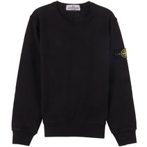 스톤아일랜드 키즈 A4~A10 와펜 맨투맨 블랙 761661340 V0029