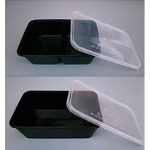 피크닉하우스 내열블랙 일회용 도시락 세트, 3세트