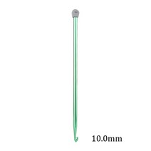 14 크기 튀니지 아프가 니 스탄 긴 알루미늄 스웨터 크로 셰 뜨개질 후크 바늘 짜기 도구, 10.0mm