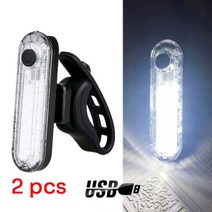 안전등 암밴드 전조등 후레쉬 LED 자전거 라이트 후미등 3 색 헬멧 5 모드 헤드 110 루멘 USB 램프 테일 손전등 러닝 사이클링을 위한 후면, 흰색 4