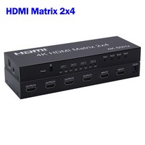 4K 60Hz 진정한 HDMI 매트릭스 4x4 2.0 4x2 2x4 SPDIF amp L/R 3.5mm 호환 스위치 지원 HDCP 2.2 아크, [04] AU Plug, [03] Matrix 2x4