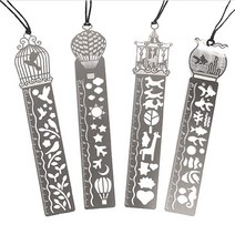 책갈피 도형자 모양자 10cm자 문구자 3개, 디자인, 새장