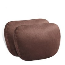 마이바흐 디자인 S 클래스용 자동차 머리 받침 목 지지 범용 조정 가능한 허리 베개, 09 brown 2pcs
