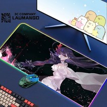 에픽 세븐 Rgb 마우스 패드 게이머 키보드 매트 책상 애니메이션 카펫 Pc 빅 게임 캐비닛 확장, 03 GG001212_03 RGB300x350x3mm