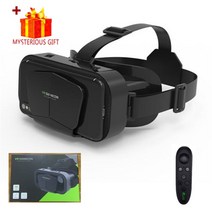 iPhone Android 전화 용 가상 현실 3D VR 안경 모바일 셀 스마트 폰 7 인치 헬멧 헤드셋 컨트롤러 포함, 협력사, 리모컨이 있는 상자 포함