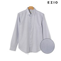 이지오 C1SF004 마이크로 패턴 화이튼 코튼셔츠