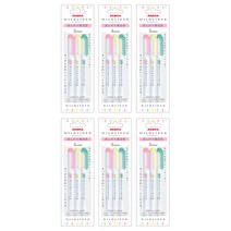 제브라 마일드라이너 형광펜 3색세트 WKT7-3C, 6개