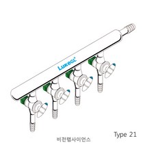 진공 메니폴드/유리콕크형 Single Bank Vacuum Manifold, L443001R